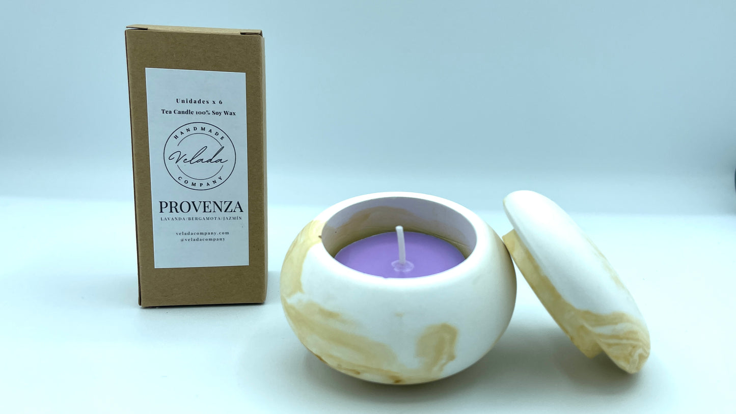 SET PORTAVELAS & CAJA DE VELAS DE TÉ